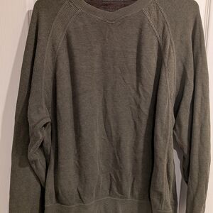 Tommy Bahama Dark Olive And Brown Flip Style Sweater Men's Large